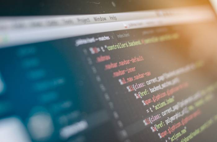 Lines of code on a computer screen