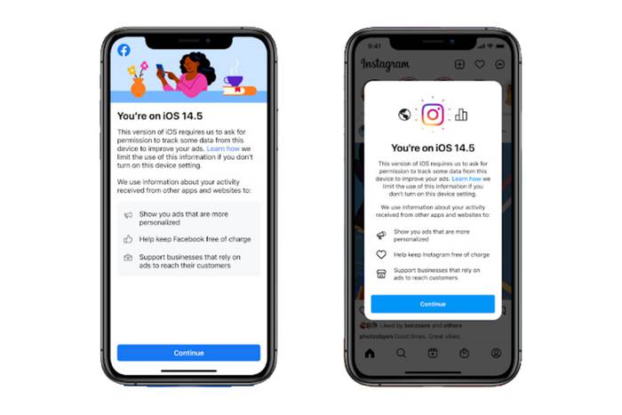 iPhone displaying iOS options
