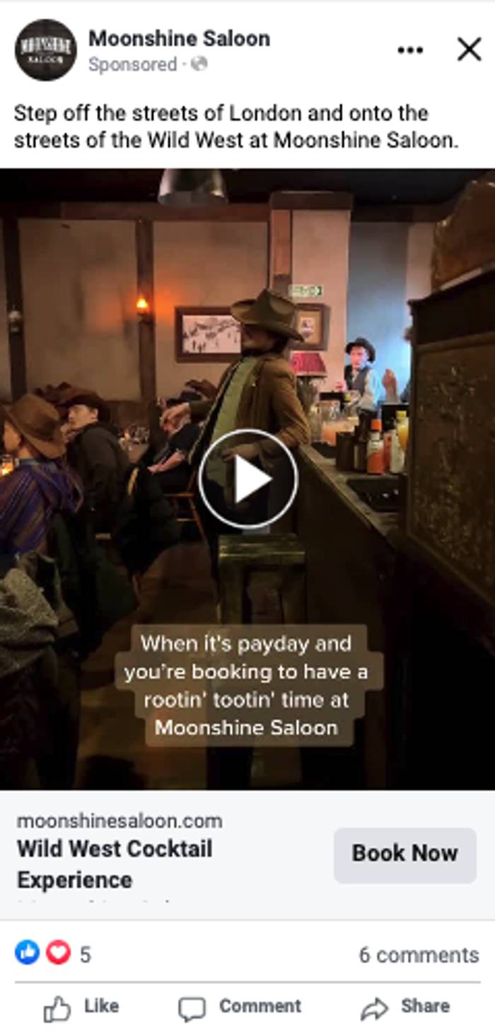 An example of a social media ad leveraging payday messaging.