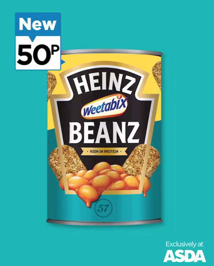 Bean can with weetabix on the front