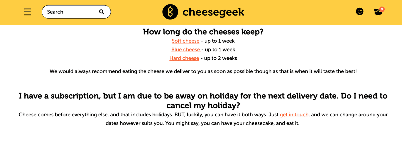 Cheesegeek's FAQ page