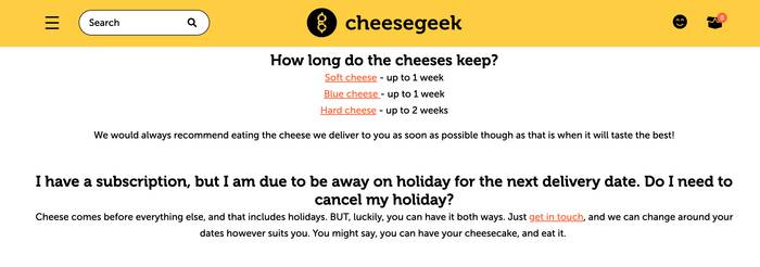 Cheesegeek's FAQ page
