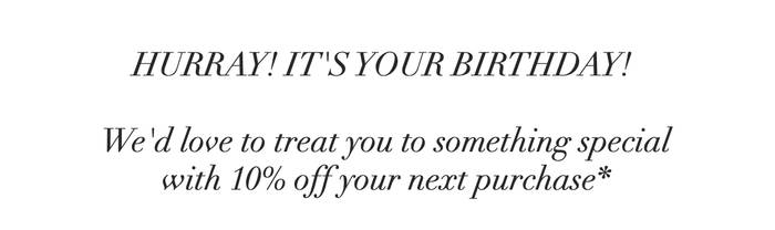 Congratulations, it's your birthday, here's 10% off