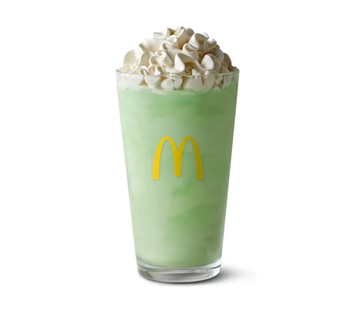 A green milkshake