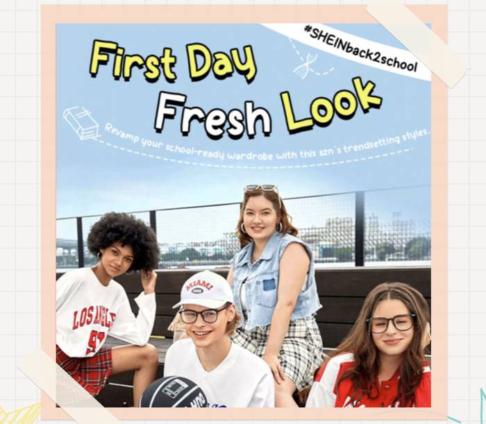 SHEIN's #backtoschool campaign.