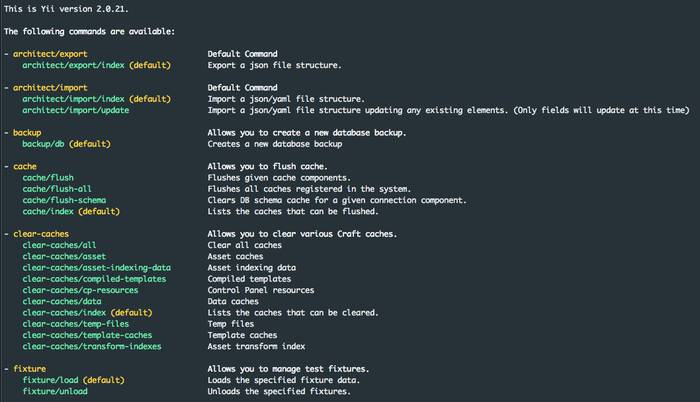 Running “update” with the Architect plugin will only work on fields at this time.