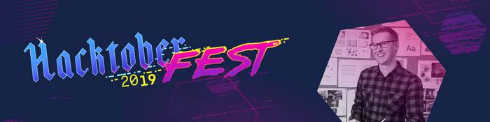 Banner for blog post about Mike van Rooyen's contribution to Hacktoberfest.