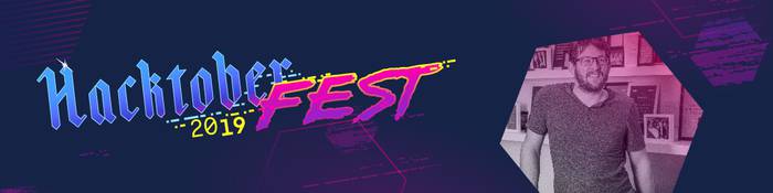 Banner for blog post about Phil's contribution to Hacktoberfest.