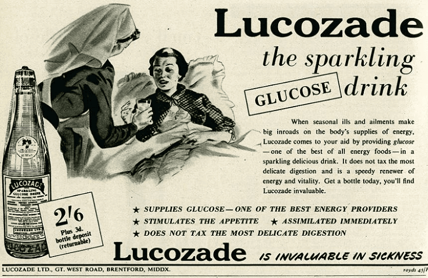 Vintage Lucozade advert.