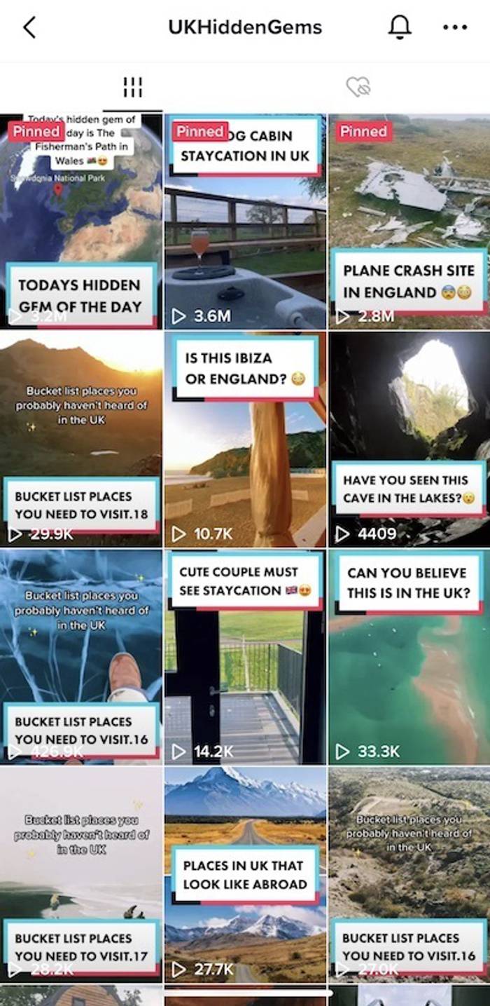UKHiddenGems TikTok feed.