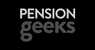 Pension Geeks logo with the text "Pension Geeks" on a grey background.